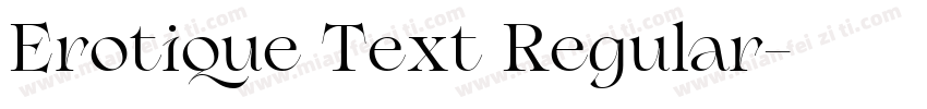 Erotique Text Regular字体转换